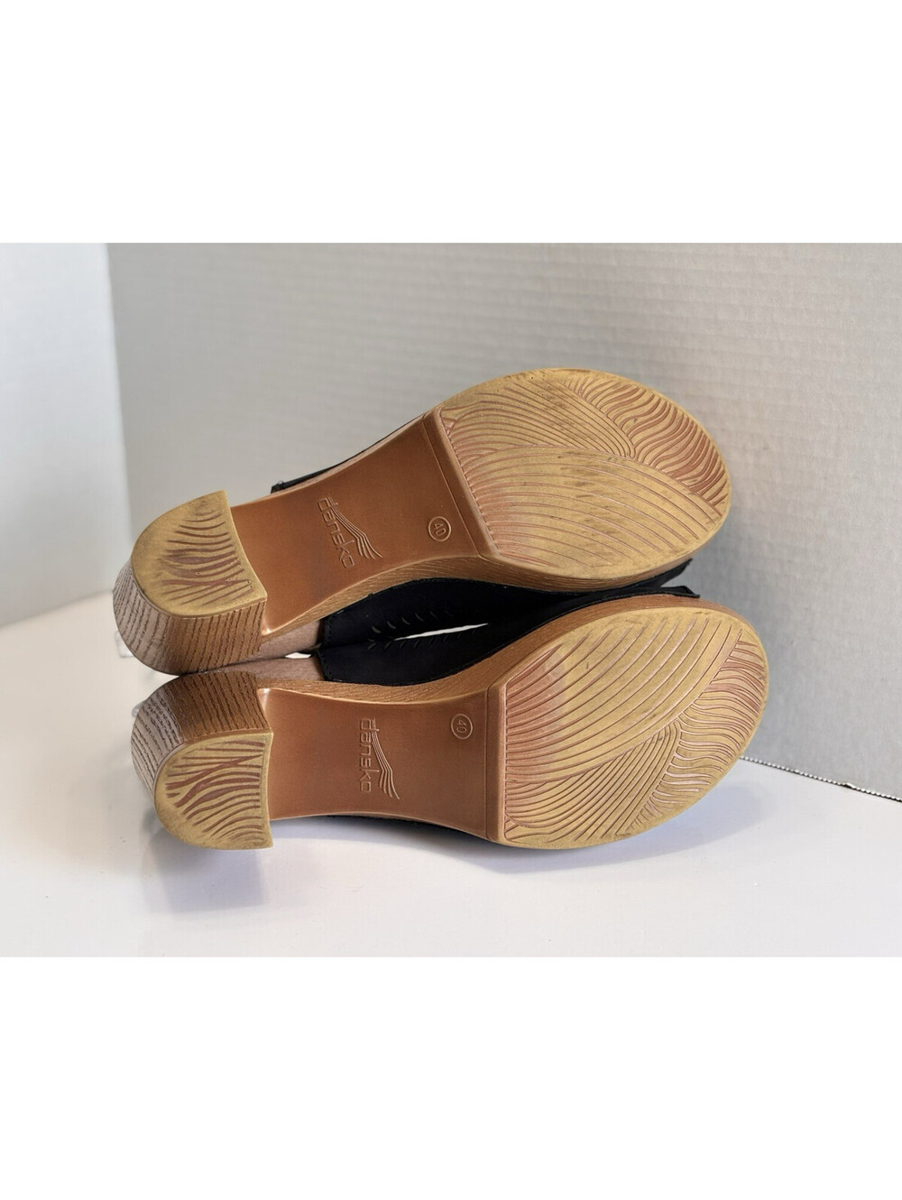 Dansko Danae Milled Nubuck Black Leather Women's Size 9.5 Heel Sandals Slingback - Picture 7 of 13